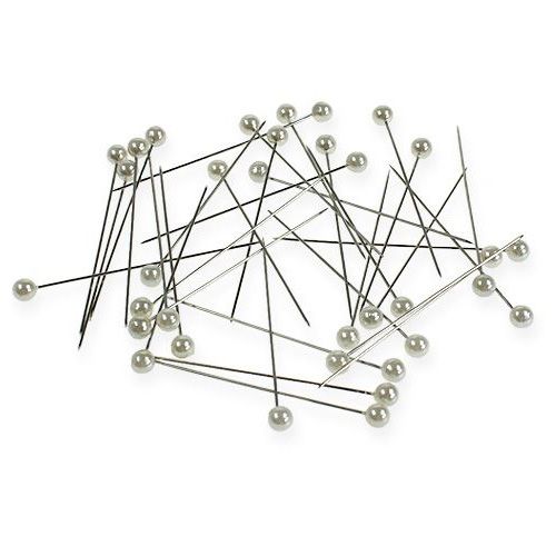 Perlové špendlíky bílé Ø4mm 40mm