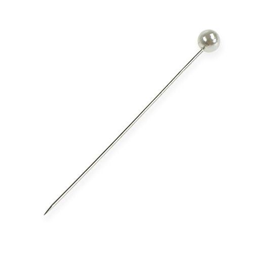 Perlové špendlíky bílé Ø4mm 40mm