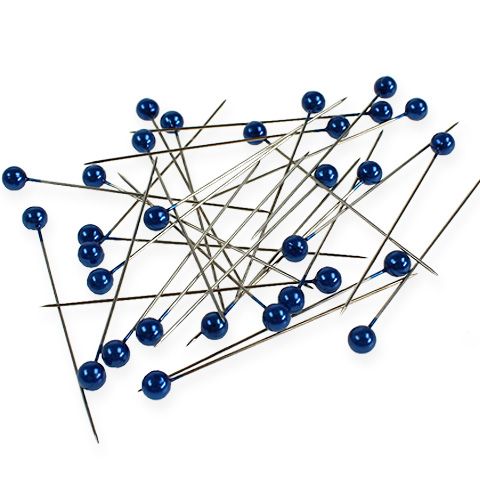 Floristik24 Jehlice s perlovou hlavou Ø6mm 65mm modré