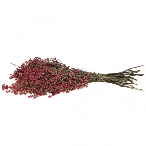 Floristik24 Bobule pepře, sušené květy, advent, růžový pepř, zimní dekorace L40–45cm 200g
