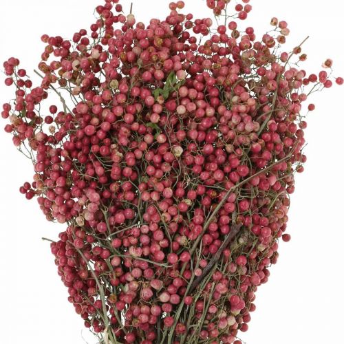 Floristik24 Bobule pepře, sušené květy, advent, růžový pepř, zimní dekorace L40–45cm 200g