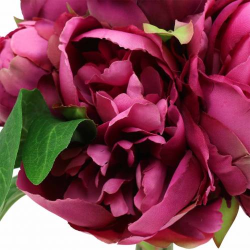 Floristik24 Umělá květinová kytice s pivoňkami purpurově fialová Ø27cm 1 kus