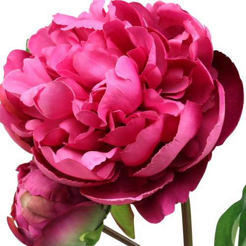 Floristik24 Pivoňka umělá květina s květem a poupatem fialová purpurová 68cm