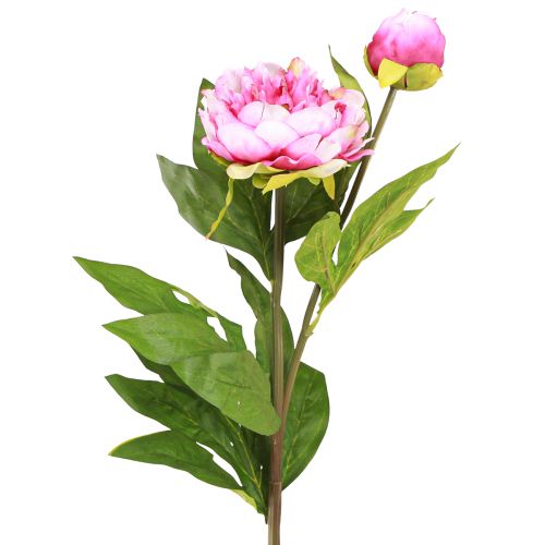 Floristik24 Pivoňky Umělé květy dlouhé stonky růžové 70cm 3ks