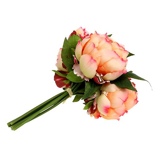 Floristik24 Pivoňková kytice broskvová 30cm