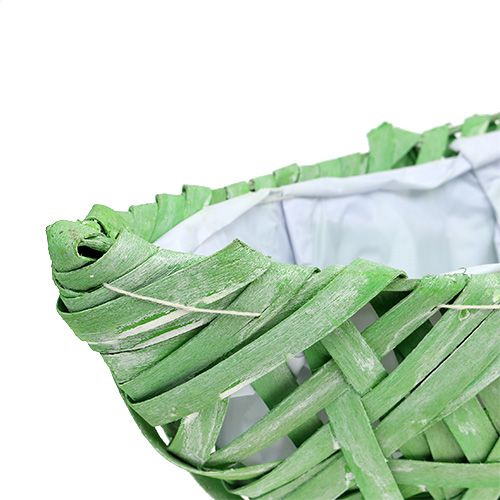 Floristik24 Rostlinný člunek zelený 37 cm x 13 cm V13,5 cm