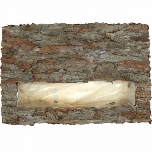 položky Dekorativní podtácek s rostlinným korytem z borovicové kůry 45×30cm V6cm