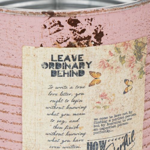 položky Květináč, starožitná růže, dekorativní kovová krabička, vintage, Ø15,5 cm V15 cm