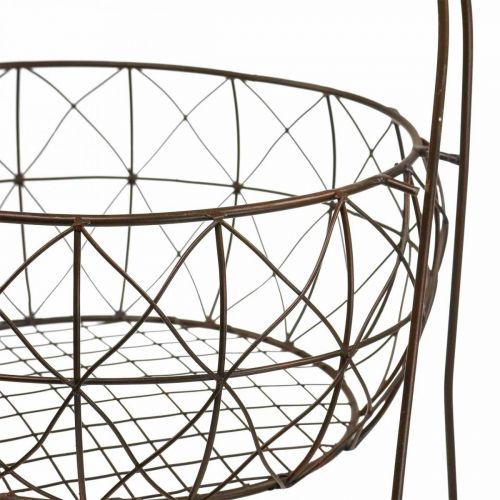 položky Plant etagere vintage kovový košový stojan 2patrový 62cm