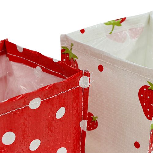 Floristik24 Truhlík na rostliny 10x10cm 8ks. červená bílá