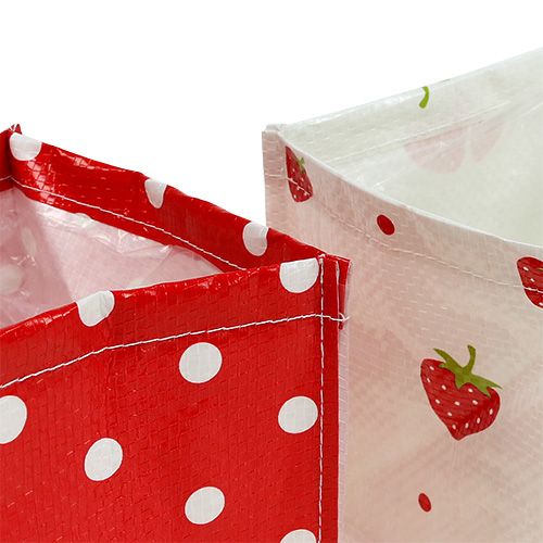 Floristik24 Truhlík na rostliny 12x12cm 6ks. červená bílá