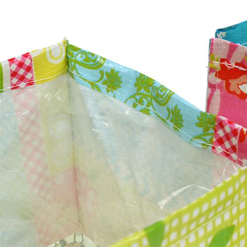 Floristik24 Patchwork truhlík na rostliny 12x12cm 6ks
