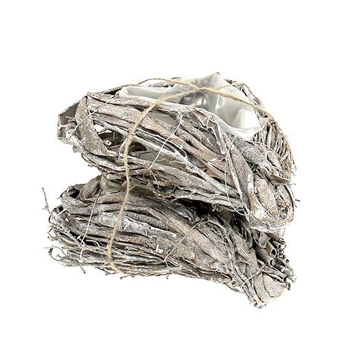 Floristik24 Rostlinné srdce z větví 29cm x 20cm obílené 2ks