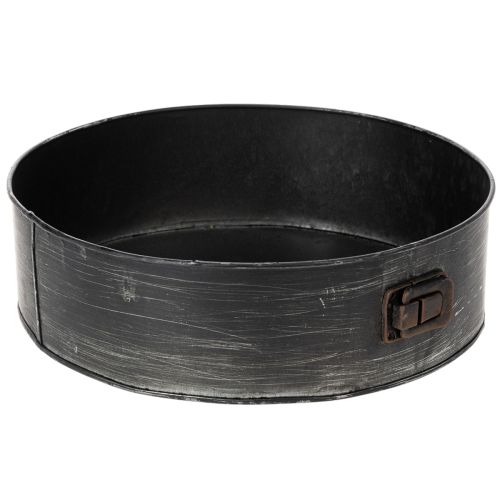 Floristik24 Květináč, dekorativní pekáč, odnímatelná forma na sázení, kovová dekorace Ø24cm V7,5cm