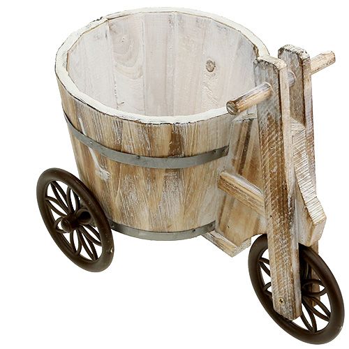 Floristik24 Sázecí tříkolka bílá V25cm