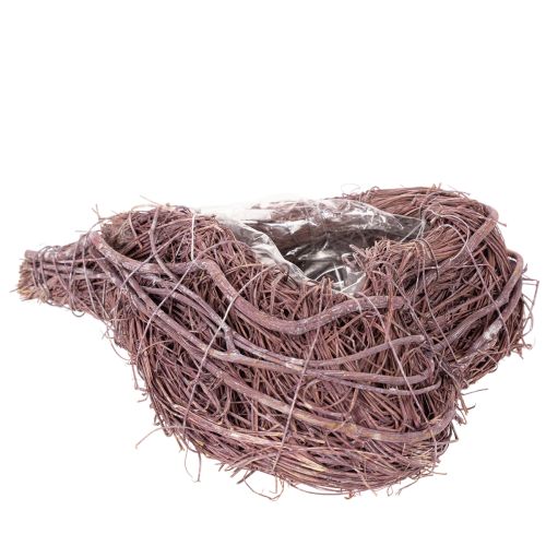 Dekorativní srdce z větviček s výsadbovou fólií, 20 cm, 2 kusy | Floristik24.cz