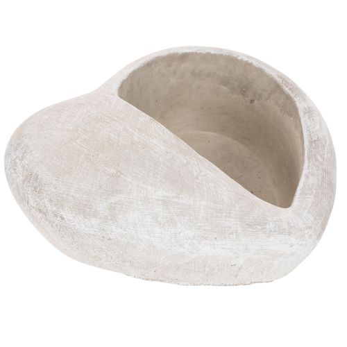 Květináč ve tvaru srdce, litý kámen, dekorativní květináč, 17 cm