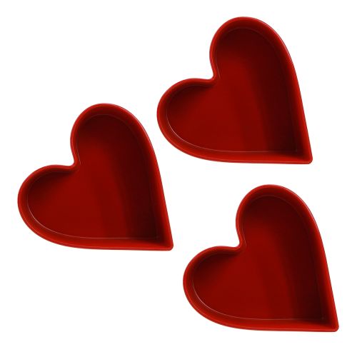 položky Romantické rostlinné srdce miska na rostliny srdce červené 15×15×7cm 3ks