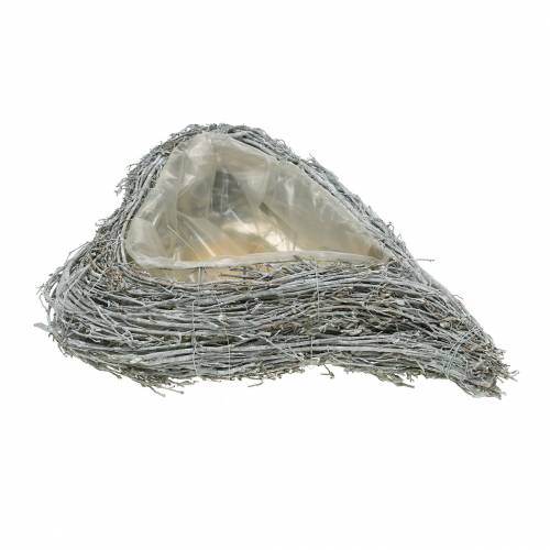 Floristik24 Větve rostlinného srdce umyté na bílo 40cm x 30cm