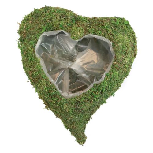 položky Rostlinné srdce mechově zelená miska na rostliny srdce 26×30×8cm