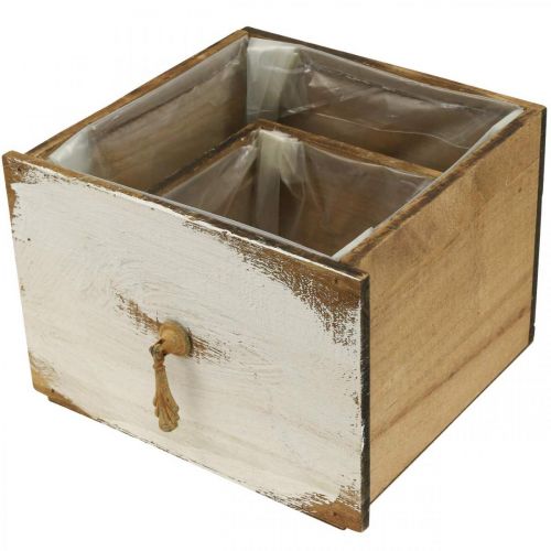 Floristik24 Dřevěná zásuvka Shabby Chic 14/19 cm sada 2 ks