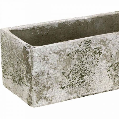 Floristik24 Květináč betonový starožitný vzhled obdélníkový květináč 30×8×7cm