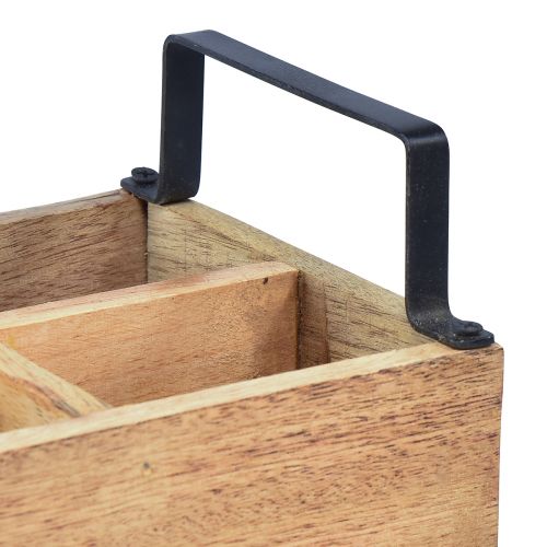 položky Krabice na rostliny dřevěný držák na příbory dřevěná krabice 4 přihrádky L30cm