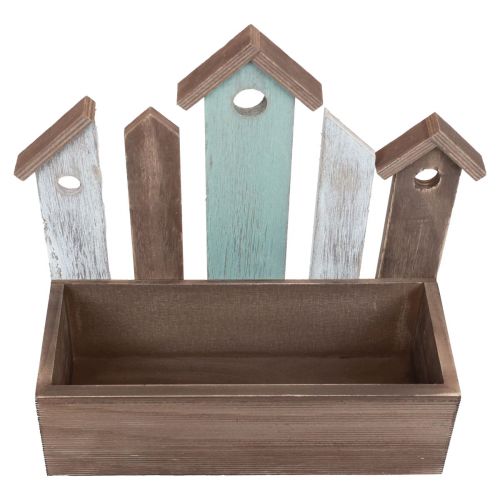 Floristik24 Truhlík na rostliny dřevěný květináč řada domků 30,5×30cm
