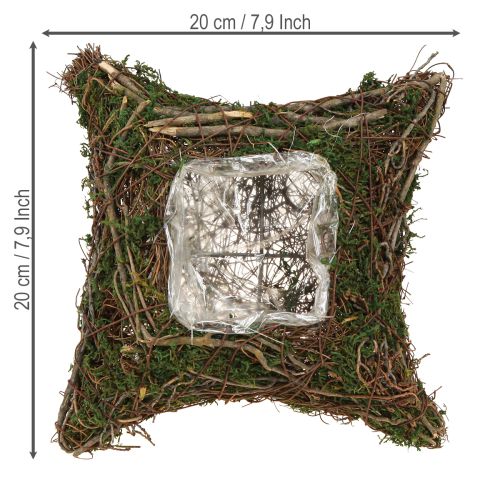 položky Rostlinný polštář, miska z mechu, přírodní 20×20×6,5 cm