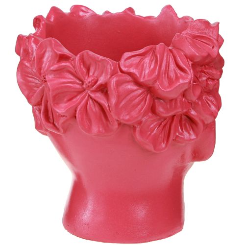 položky Plant Head Polyresin Bust Planter Pink 13,5×13×14cm