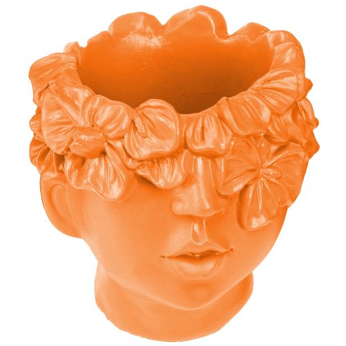 položky Plant Head Planter Bust Plant Pot Oranžový 13,5×13×14cm