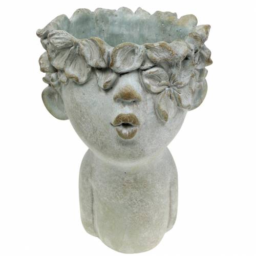 Floristik24 Busta hlavy rostliny litá Ø17,5cm V26cm