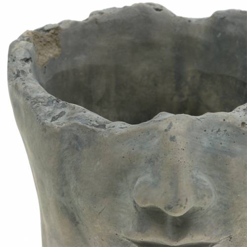 Floristik24 Poprsí hlavy rostliny z betonu pro výsadbu šedá H14,5cm 2ks
