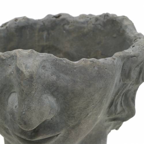 Floristik24 Poprsí hlavy rostliny z betonu pro výsadbu šedá H23,5cm