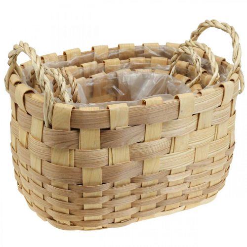 položky Košík na rostliny s uchy příroda 22/27/33 cm sada 3 ks
