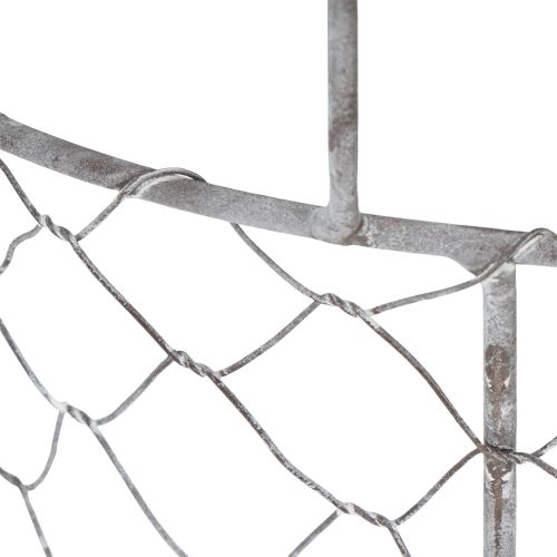 položky Rostlinný koš s vložkou, drátěný koš, květináč, pružinové stříbro, bíle natřený, shabby chic, Ø22cm V17,5cm