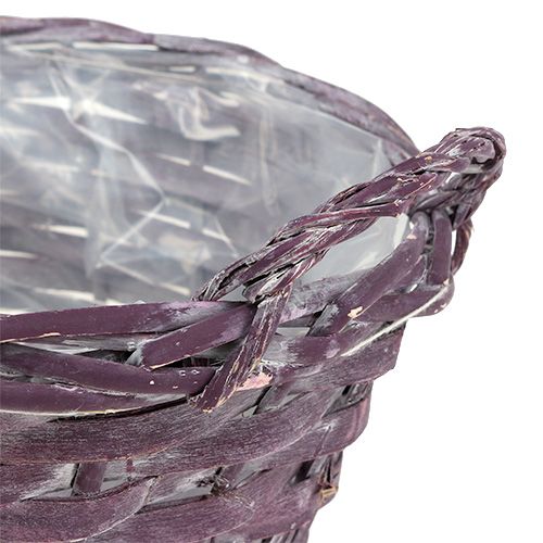 Floristik24 Košík na rostliny kulatý tmavě fialový Ø20cm V10cm