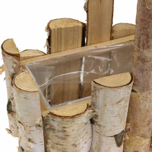 Floristik24 Koš na výsadbu březových větví s rukojetí 24x14,5cm V25,5cm
