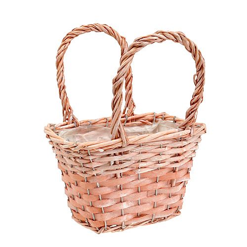 Floristik24 Košík na rostliny oranžový 20cm x 14cm H13cm
