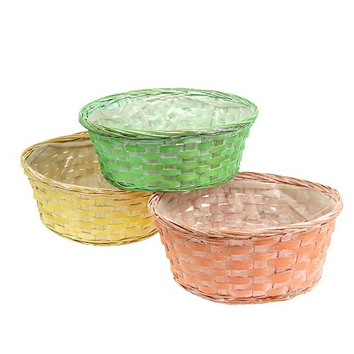 položky Košík na rostliny kulatý Ø25cm oranžová, žlutá, zelená 6 ks