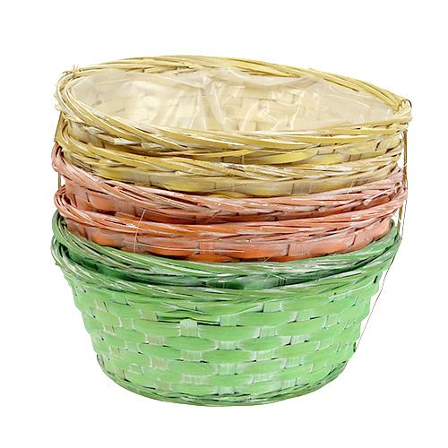 položky Košík na rostliny kulatý Ø25cm oranžová, žlutá, zelená 6 ks