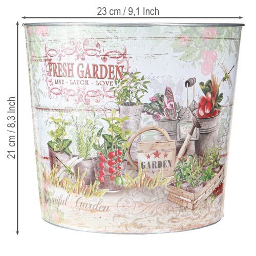položky Květináč květináč kulatý kovový Fresh Garden H21cm