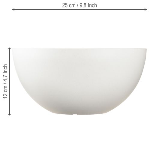 položky Plastový květináč kulatý, bílý, Ø25cm, výška12cm