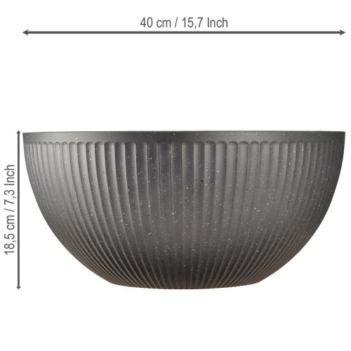 položky Plastová miska do květináče antracitová Ø40cm V18,5cm