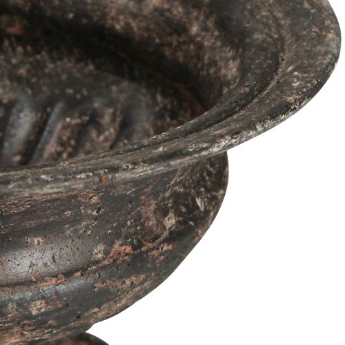 položky Pohár na rostliny Kalich starožitný vzhled Černohnědý Ø20cm H15cm