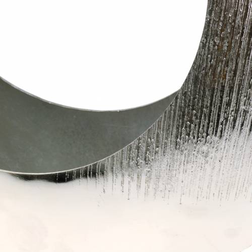 Floristik24 Rostlinný prsten stojící stříbrný 40cm x 12cm H38cm