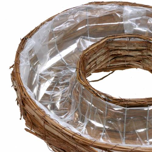 Floristik24 Rostlinná prstencová kůra přírodní miska na rostliny Ø50/43cm sada 2 ks