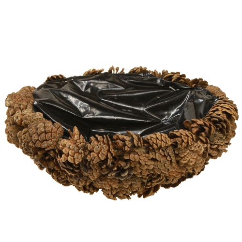 Floristik24 Miska na rostliny z pravých šišek, přírodní miska z šišek Ø28cm V9cm