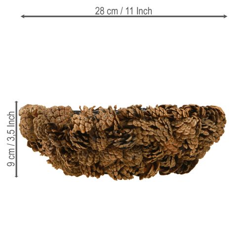 Floristik24 Miska na rostliny z pravých šišek, přírodní miska z šišek Ø28cm V9cm