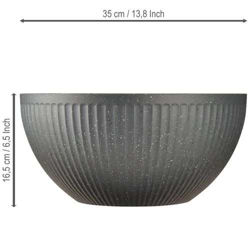 položky Plastová miska na rostliny antracitová Ø35cm V16,5cm
